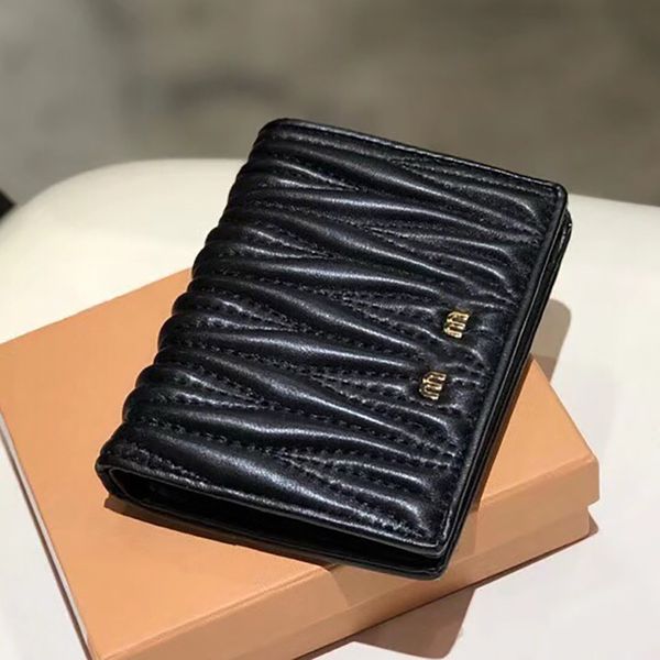 Small Wallet Designer Coin Purse Card Holder High Quality Genuine Leather Sheepskin Golden Hardware Cardholder Fashion Bags Wallets Designer