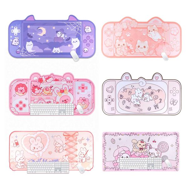 Kawaii Animals Desktop Keyboard Mouse Mats Large Gaming Mat Mousepad Switch PC Computer Laptop Office Table Desk Pad Protector O250118