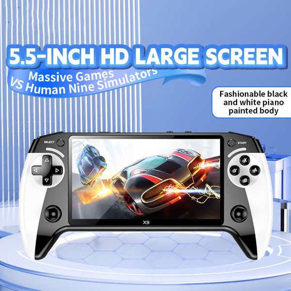5.5in Screen X9 Handheld Console Portable Video Games 1500mAh Chargeable Battery Game Controller For Men Women