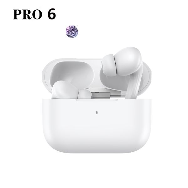 USB-C Pro6 Earbuds TWS Wireless Headset Bluetooth Earphones Swipe Volume Control Headphones In Ear ANC Noise Cancelling Earphone With Magnet