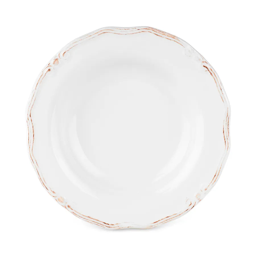 Karaca​ Elizabeth Ceramic Pasta Bowl, 22cm, Ecru