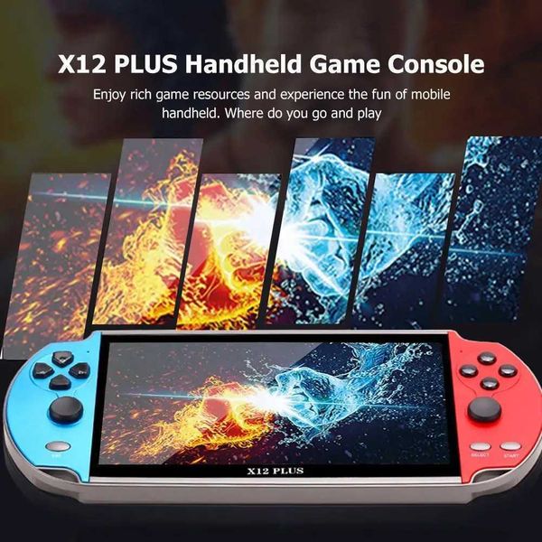 X12 Plus Classic Video Game Player 10000 Games 7.1inch HD Sn Mini Video Game hine port TV Output Gift for Kids Adt Z241029