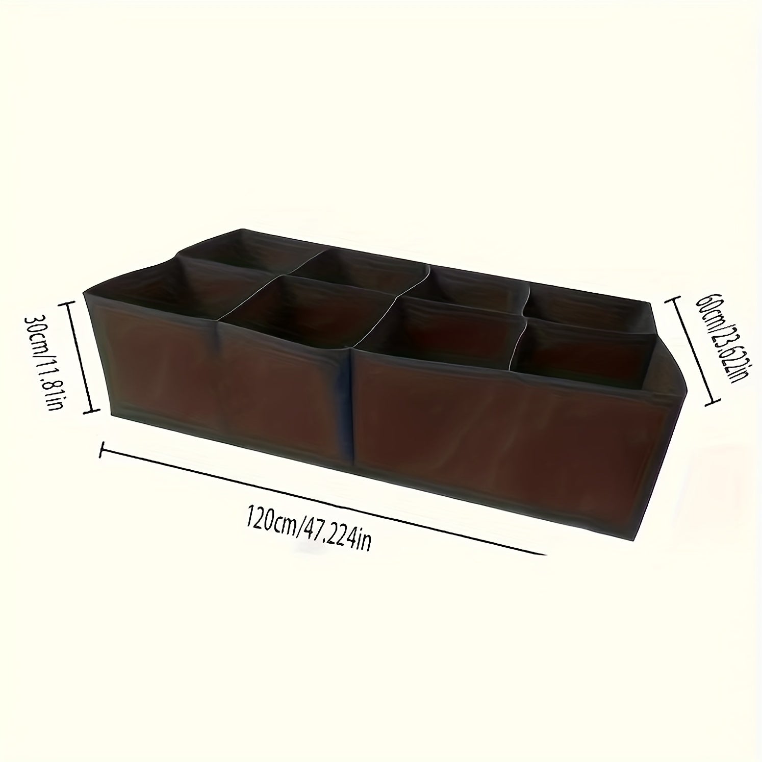 TEMU Set Of 128 Gallon 8 Compartment Grow Bags, 2*4 Feet Breathable Grow Box, Planting Bed For Growing Vegetables, Potatoes And Flowers, Rectangular