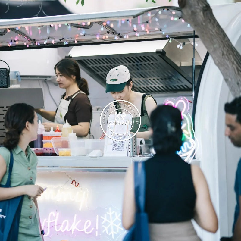 280cm Mobile Kitchen Fast Food Trailer Usa Standards Outdoor Coffee Cart Kiosk Juice Beer Snack Machines Food Trucks for Sale