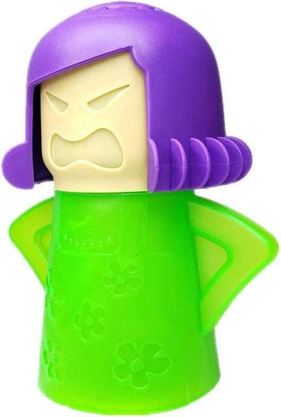 Aivwis Mama Oven Steam Angry Mom Microwave Cleaner, Just Add Vinegar and Water, Cut Cleaning Time by Half (Green)