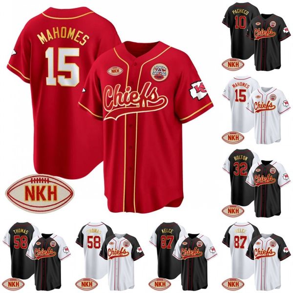 Patrick Mahomes Travis Kelce Isiah Pacheco Baseball Jersey Rashee Rice Nick Bolton Kadarius Toney Creed Humphrey Chris Jones Felix Anudike-U