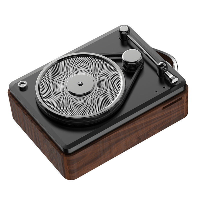 DW03 Retro Cool Bluetooth Record Player Speaker - Portable Outdoor Mini Audio Gift