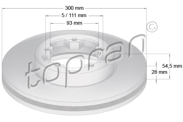 Brake Disc TOPRAN 303 975