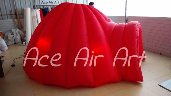 Custom Size Red Portable Dome Inflatable Bar Tent-Inflatable Luna Tent DOME IGLOO TENT Toy For Children