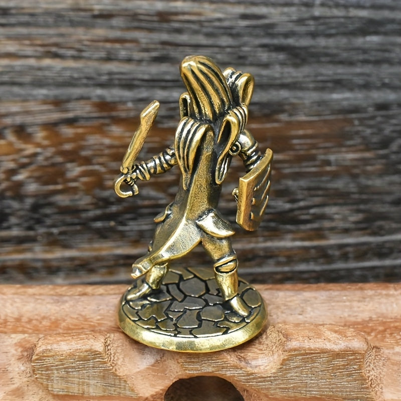 TEMU Antique Banana For Man Statue - Collectible Figurine With Intricate Handheld Shield, Suitable For Office Desk, Living Room, Bedroom - Antique