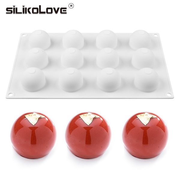 Baking Moulds SILIKOLOVE Silicone Cake Mold Accessories Round Ball Mousse Bakeware Home Kitchen Sugarcraft Dessert Tools 221118