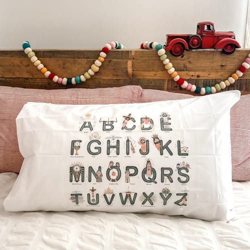 Catholic Alphabet Pillowcase