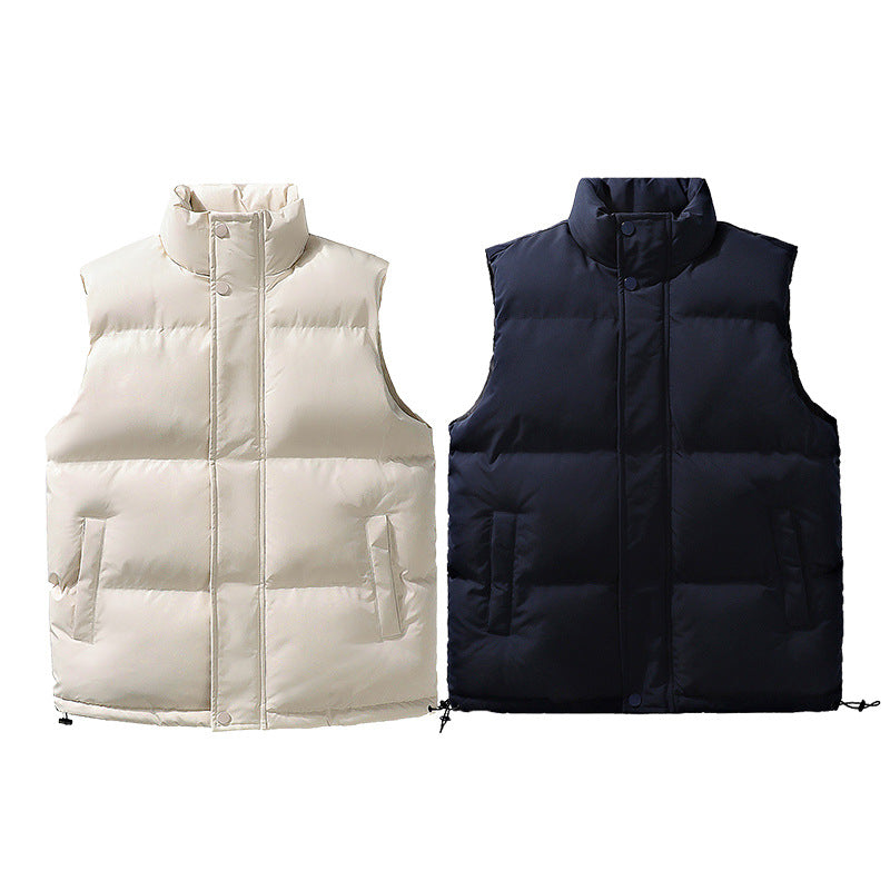 Men Puffer Down Jacket Vest Autumn Winter Warm Waistcoat Sleeveless Stand Collar Double Sided Outwear Jacket Vests Fashion Streetwear LLLM1108