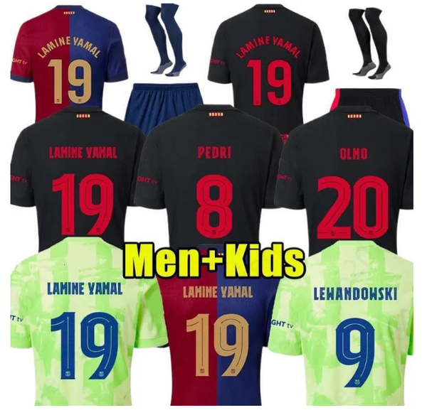 barcelona 24 25 Children athletic outdoor apparel jerseys Coldplay Baby Kids Clothing Customized kid kit sets LAMINE YAMAL OLMO LEWANDOWSKI