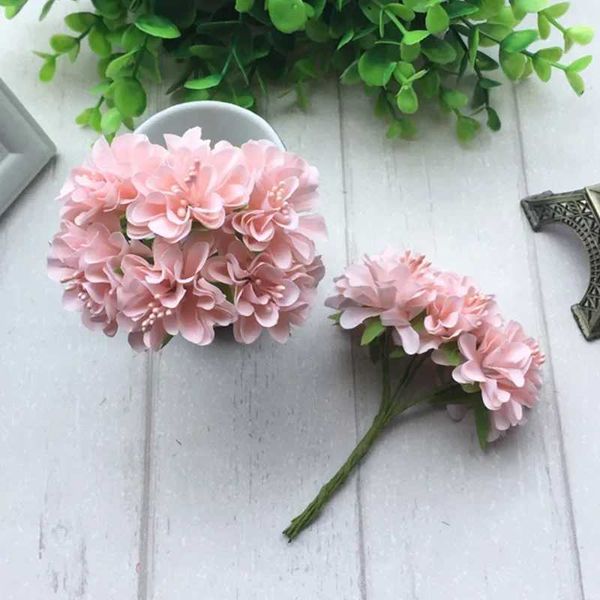 6-60pcs Silk Stamen Artificial Flower Bouquet Wedding Party Decoration DIY Handmade Wreath Gift Scrapbooking Craft Fake FlowersT250118