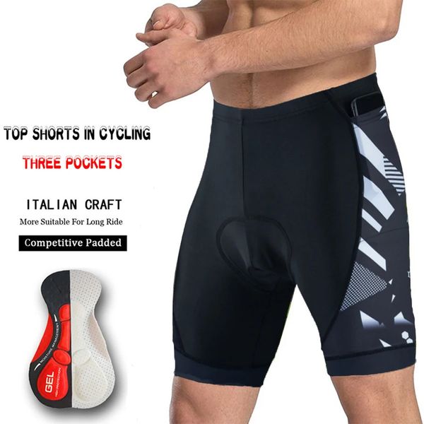 2 bolsos masculinos shorts de ciclismo de verão friax gel sports esportes de triatlo de bicicleta de bicicleta de estrada mtb calças de cicl