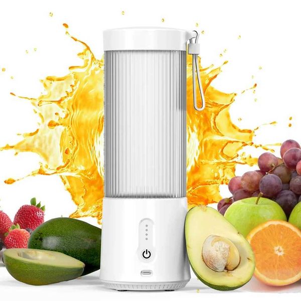 450ML Portable Blender USB Rechargeable Smoothie Shakes Mini Blender 4000mAh Electric Juicer Mixer Machine Fruit Mixer MachineXJ241223