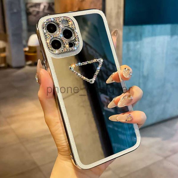 16 15 Iphone 14 Pro Max Cover Tide Brand Mirror Iphone promax Rhinestone All Inclusive Anti Fall Mobile Phone Case for pro