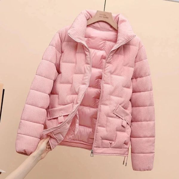 Women&#039;s Down Parkas 2023 Winter Black Women Jacket Cotton Jackets Stand Collar Casual Warm Parka Snow Wear Coat Beige Outwear Female 23