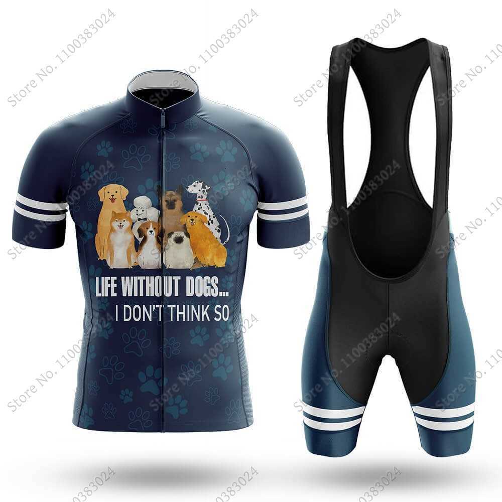 2023 Blue Dogs Cycling Jersey Set Summer Cartoon Anime Clothing Bike Shirts Suit Bicycle bib Shorts MTB Maillot Cyclisme