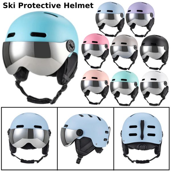 Ski Goggles Winter Skiing Helmet Windproof Snowboard Helmet With Goggles Motorcycle Skateboard Helmet Sport Ski Helmets Skiing Accessories 2