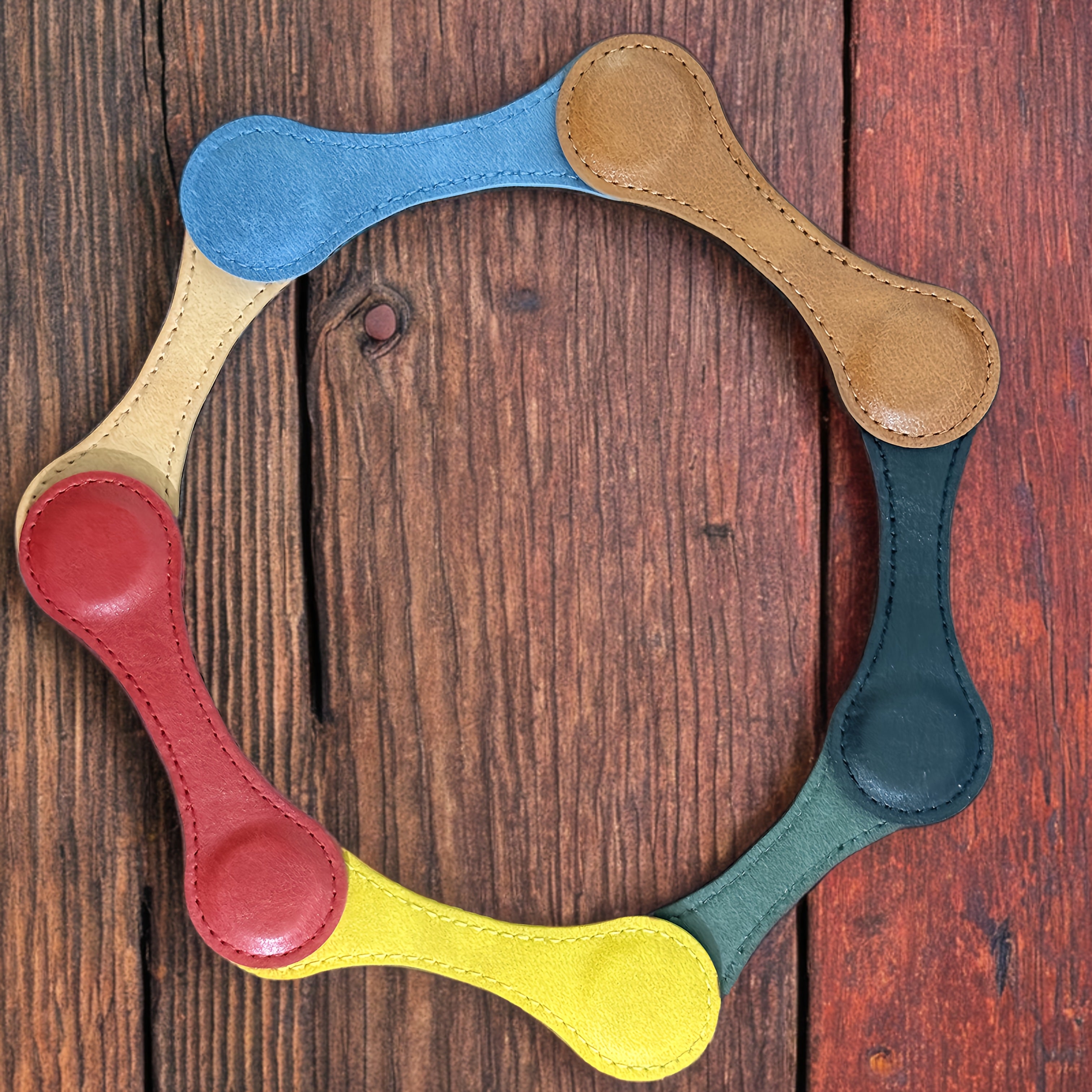 TEMU 7pcs Magnetic Bookmarks, Leather Bookmarks, Vintage Bookmarks, Magnetic Page Number Markers On , Leather Clip Reading Supplies, Gifts For