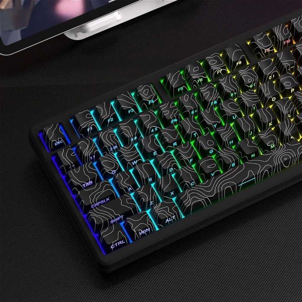 Keyboards Terrain theme cherry key full set of PBT black suitable for gaming mechanical keyboard accessories CL250110