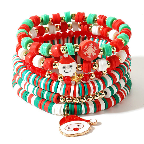 Pearl Clay Heishi Beaded Stretch Bracelets