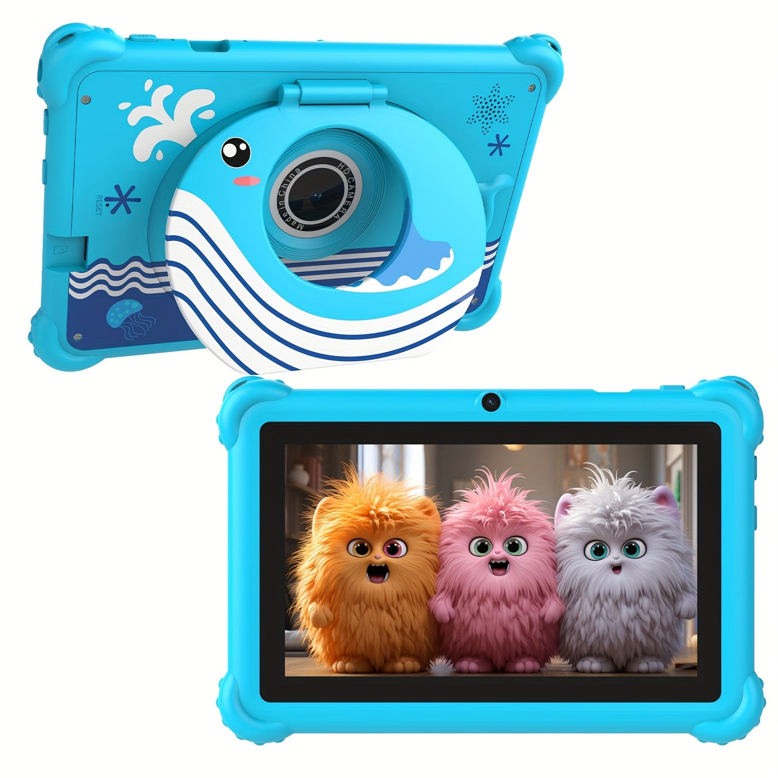 TEMU Peicheng Kids Tablet, 7 Inch Tablet Pc, 2gb 32gb Rom, Safety Eye Protection Screen, Wifi, Dual Camera, Games, App, Tablet With Silicone Case