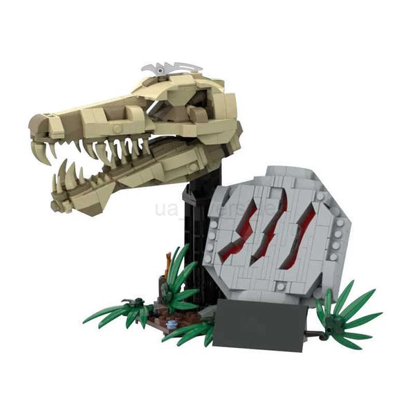 Building block MOC Dinosaur Fossils Spinosaurus Model Building Blocks Theropod Dinosaur Assembled Bricks Toy Creative Educational Kids Gift
