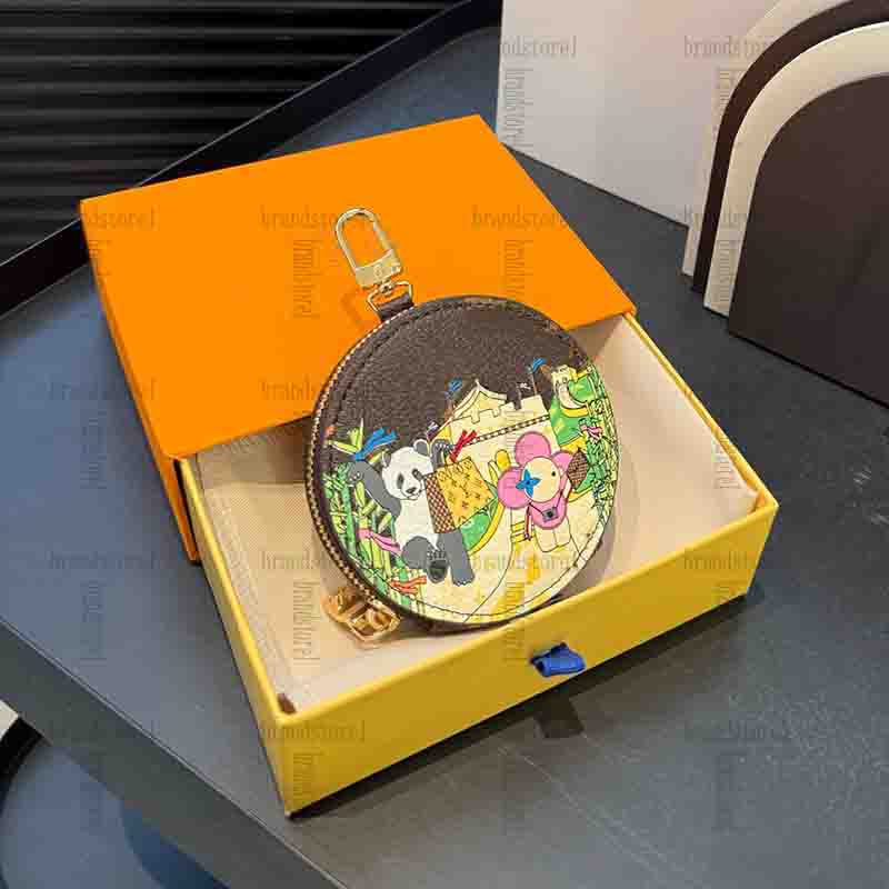 Luxury Designer Purse Woman Purse Brown Floral Letter Credit Card Holder Lady Plaid Money Clutch Bag With Original Case Of High Quality Leather Purs