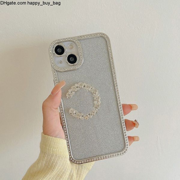 Designer Women Mens Diamond Phone Case For IPhone 14 Promax 13 Pro Max 12 11 Promax Card Holder Fitted Case Clear Phone Cover