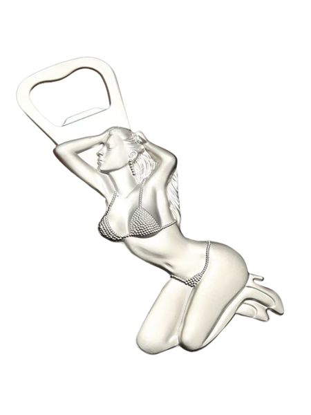 Chic Bikini Design Bottle Opener Set with Matching Refrigerator Stickers for Businesses