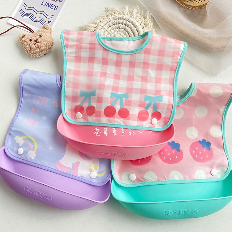 Waterproof Custom Baby Feeding Bib - Sleeveless Anti-Dirt Complementary Food Cover