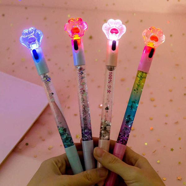 Gel Pens Cute Gel Pen Korean Kawaii Funny Stationery 05mm Needletype Water Pen for Girls School Supplies 2022 Gift Office Accessories J23030