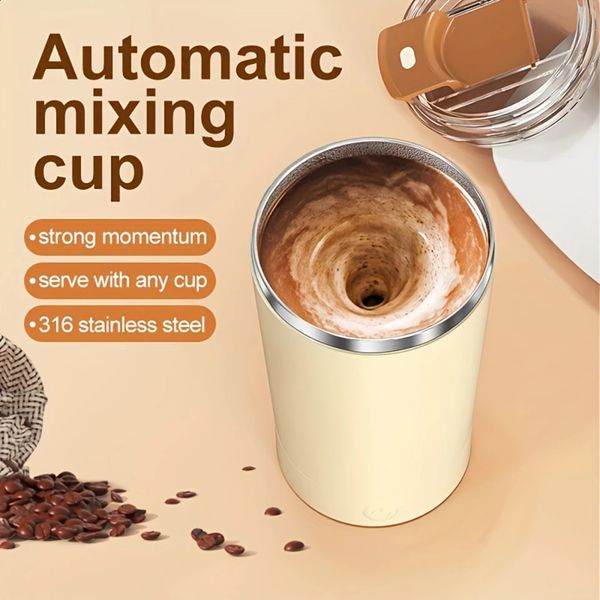 Stainless steel insulated cup doublelayer vacuum portable milk and coffee automatic mixing personalized dad 240923
