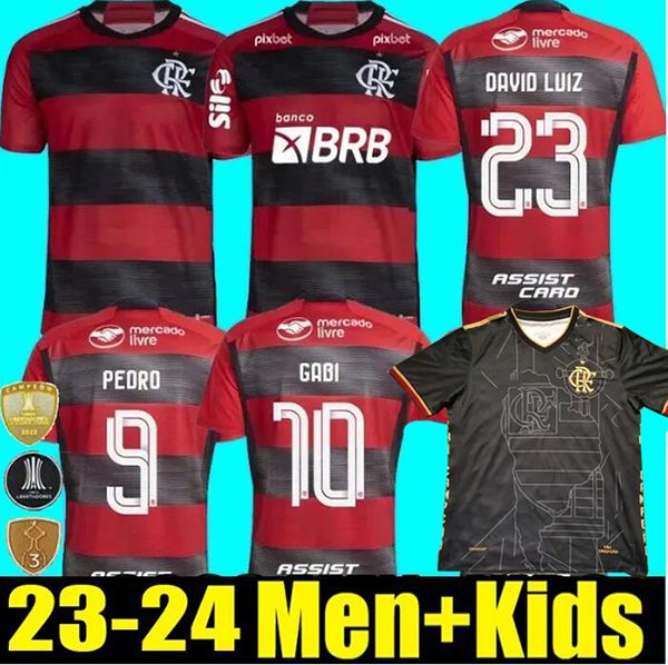 CR Flamengo soccer jerseys fans player version Flamenco 23 24 Special edition David Luiz DIEGO GABI football shirts 2023 2024 PEDRO DE ARRAS