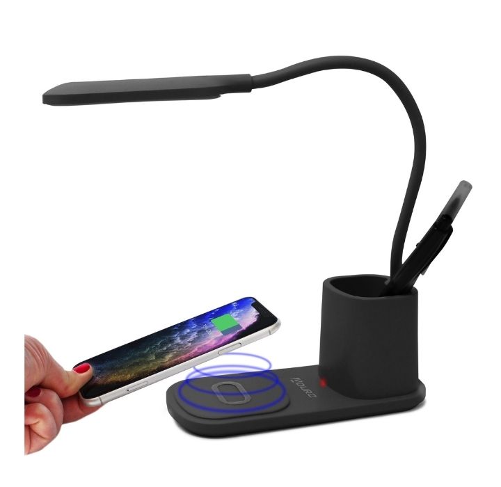 Aduro U-Light Wireless Charging Desktop Lamp - Black