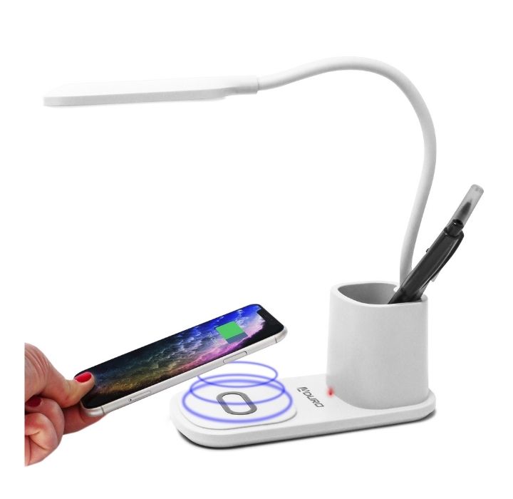Aduro U-Light Wireless Charging Desktop Lamp - White