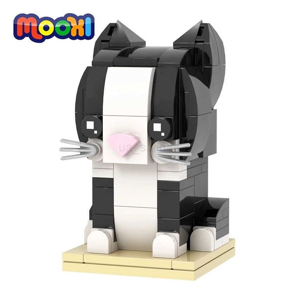 MOOXI Series 136Pcs Bricks Cat Bricksed Model Building Blocks Kids Education Toys For Children Birthday Gifts MOC7225 Z250210