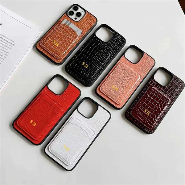 Cell Phone Cases Luxury personalized custom letter texture shell suitable for iPhone 14 13 12 15 11 Pro Max 15 14 Plus X XS XR XS Max anti d