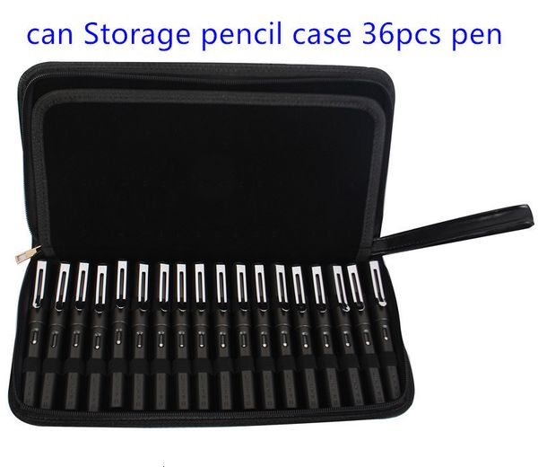 Pencil Bags Fountain Pen Case for 36 Pens Zipper large capacity pencil bag Holder Bag Fits In Various Size Office Gift 230630