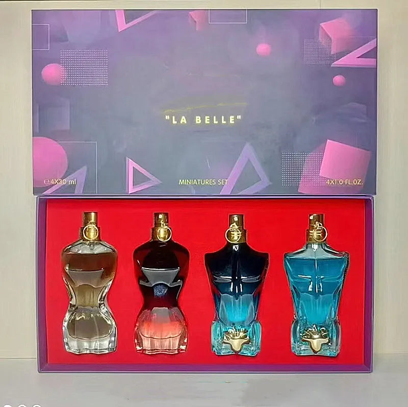Male Parfum 30ML*4 LA BELLE Miniatures Set EDT EDP INTENSE Fragrance Eau De Parfum Long Lasting Smell EDP Man Perfumes Cologne Spray