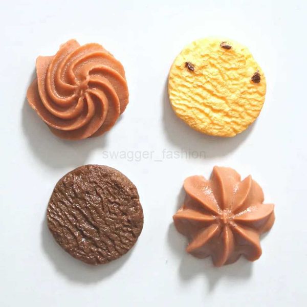 Simulation Cookie Fridge Magnetse 2-4pcs Refrigerator Decoration Matcha Chocolate Coffee Biscuit Photo StickersXJ240809