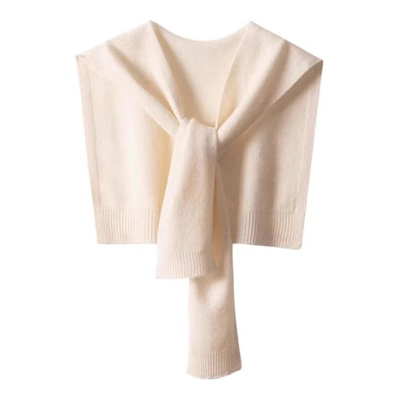 K402 Internet celebrity new shawl outerwear women&#039;s fashion shawl outerwear knitted solid color cervical vertebra protection spring and autumn