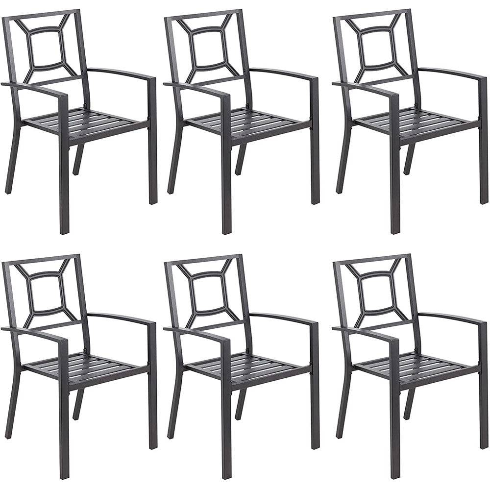 Outdoor Patio Dining Arm Chairs (Set of 2 to 6) - Set of 6