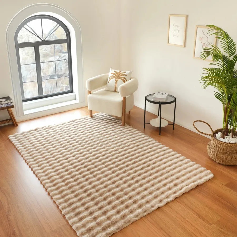 Kaşmir Rugs 7-24 Cosy Premium Bubble Rug, 80cmx150cm, Beige