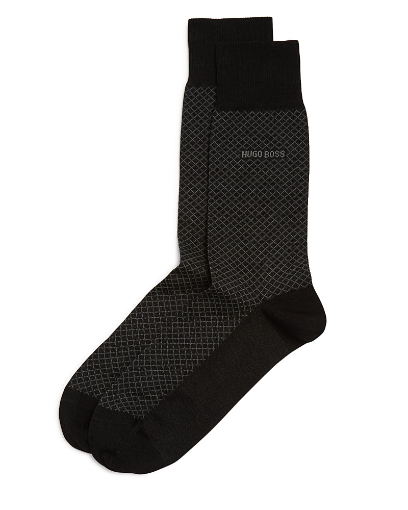 Boss Dean Micro Grid Dress Socks