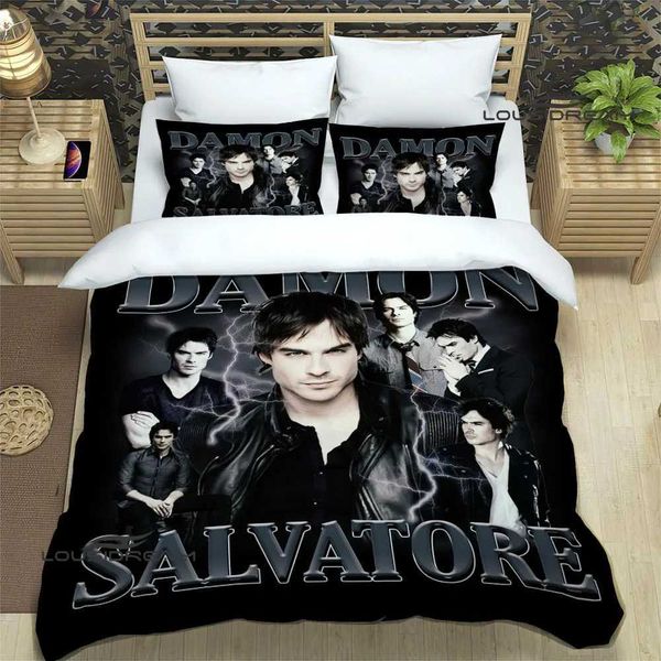 The Vampire Diaries Damon saatore Bedding Sets exquisite supplies duvet cover bed comforter set bedding birthday gift Y240730