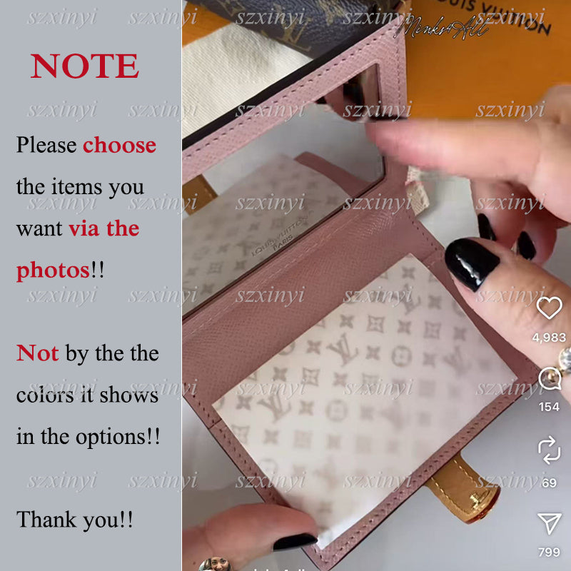 TopSellers Fashion Card Holders with PAPIER RETOUCHE and Makeup Mirror with Gift Box